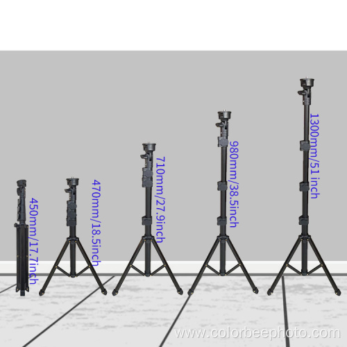 Extendable Foldable 1.3M Aluminum Handheld Selfie Tripod